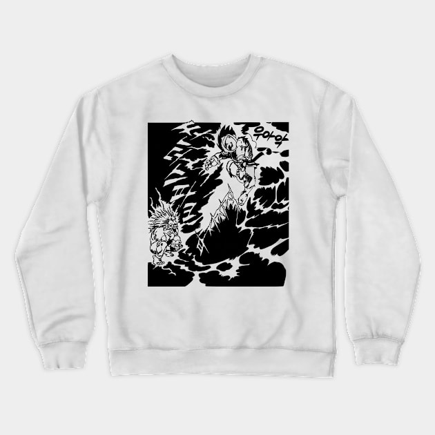 Blanka vs. Ryu (Korean Manga) Crewneck Sweatshirt by retroworldkorea